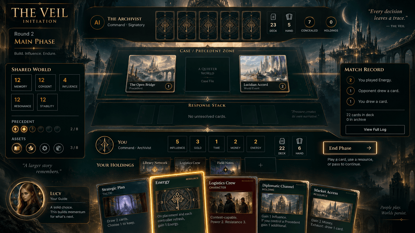 Visual development concept of an expanded Veil table